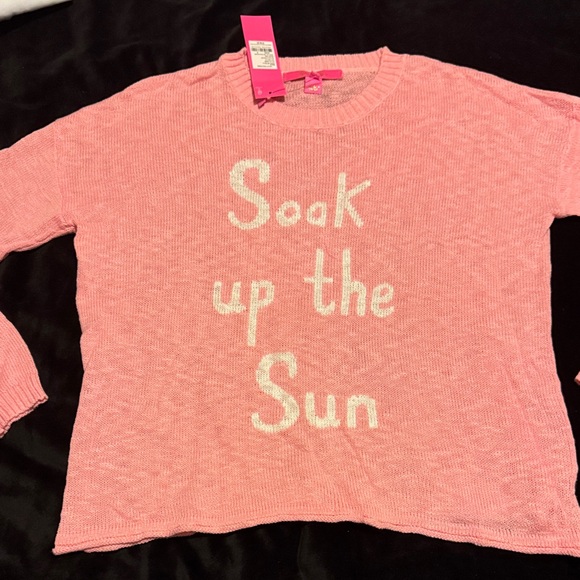 NWT Lilly Pulitzer PIPPY โSOAK UP THE SUNโ Pink Crew Neck Sweater, S - Picture 6 of 9